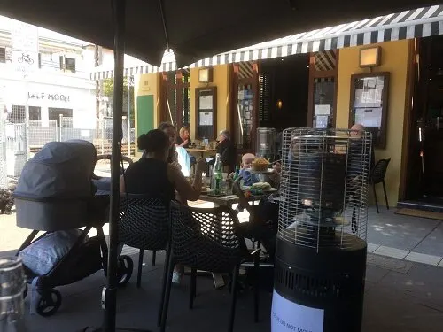 Alfresco under the awning